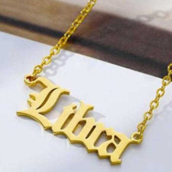 Astrological Astrology Sign Pendant Necklace Gold Plated Stainless Steel - Picture 6 of 9